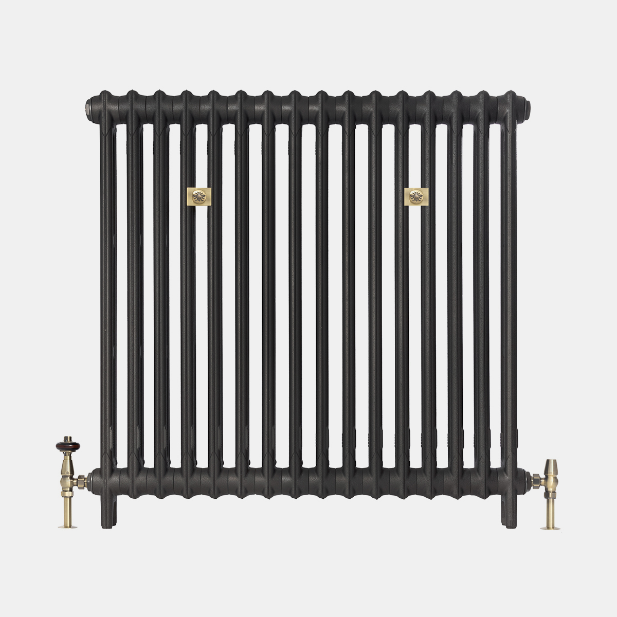 Mercury 3 column 960mm slimline Castrads radiator in matt black finish